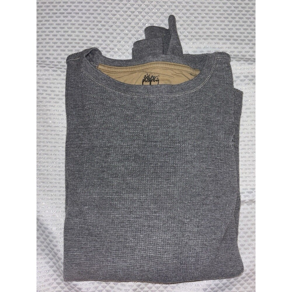 Gray Timberland Thermal Long Sleeve Shirt Mens Sz Lg.super Warm